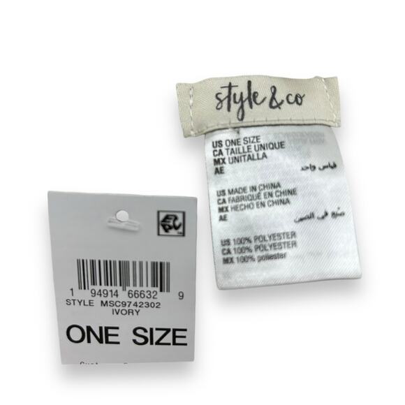 NEW Style & Co Chenille Plaid Fringe Trim Scarf Macys Pink White Tartan coquette - Picture 7 of 7